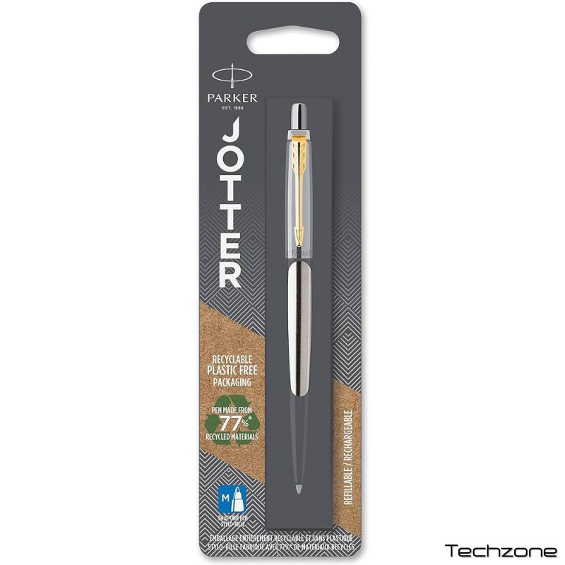 Ручка шариковая Parker JOTTER Stainless Steel GT BP блистер 16 036 1 – techzone.com.ua