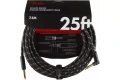 FENDER CABLE DELUXE SERIES 25' ANGLED BLACK TWEED Кабель инструментальный 1 – techzone.com.ua