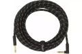 FENDER CABLE DELUXE SERIES 25' ANGLED BLACK TWEED Кабель инструментальный 6 – techzone.com.ua