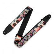 LEVY'S MP2CAL-002 2″ Poly Calaca Guitar Strap – Eyes