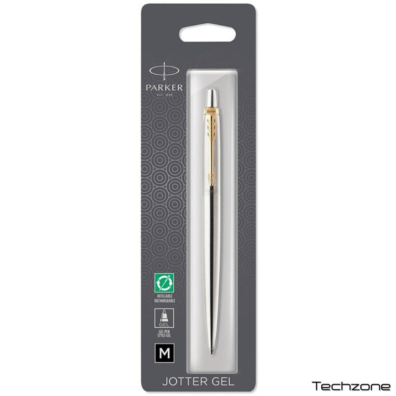 Ручка гелевая Parker JOTTER Stainless Steel GT GEL блистер 16 066 1 – techzone.com.ua