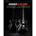 Donner Music DJP-1000 Semi-Hollow Electric Guitar Black EC1382 3 – techzone.com.ua