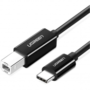 Кабель UGREEN US241 USB Type-C - USB Type-B, 1 m Black 80811