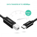 Кабель UGREEN US241 USB Type-C - USB Type-B, 1 m Black 80811 6 – techzone.com.ua