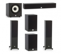 Комплект акустики 5.1 JBL Stage A130+A180+A135C+A100P Black