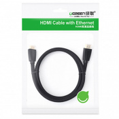 Кабель UGREEN HD118 HDMI to HDMI, 1 m, v2.0 UltraHD 4K-3D Braided Black 40408 4 – techzone.com.ua