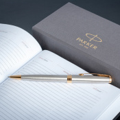 Набор Parker SONNET Stainless Steel GT BP (шариковая ручка + блокнот Parker) 3 – techzone.com.ua Набор Parker SONNET Stainless Steel GT BP (шариковая ручка + блокнот Parker) 3 – techzone.com.ua