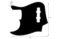 FENDER PURE VINTAGE PICKGUARD JAZZ BASS 70S 10-HOLE BLACK Пікгард 2 – techzone.com.ua