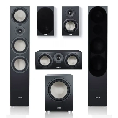 Комплект акустики 5.1 Canton GLE 100 + GLE 30 + GLE 50 Center + Power Sub 12 Black – techzone.com.ua