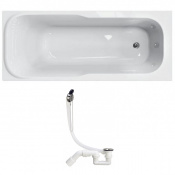 KOLO Украина SENSA ванна 150*70см прямоугольная + Viega Simplex сифон для ванны XWP355000N+311537