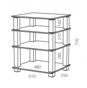 Підлогова стійка для Hi-Fi апаратури Spectral HSL614 2 – techzone.com.ua Підлогова стійка для Hi-Fi апаратури Spectral HSL614 2 – techzone.com.ua