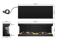 Електрокамін ArtiFlame AF60TS (з 3D-ефектом полум’я, обігрівом і Wi-Fi) 8 – techzone.com.ua