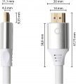 Кабель OEHLBACH 92488 Ultra High-Speed HDMI Cable 0.75m White 4 – techzone.com.ua