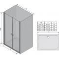 Душові двері Ravak Chrome CSDL2- 110 Білий Transparent 0QVDC10LZ1 5 – techzone.com.ua