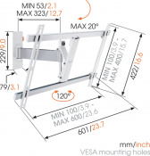 Кріплення настінне Vogels W52081 White 4 – techzone.com.ua Кріплення настінне Vogels W52081 White 4 – techzone.com.ua
