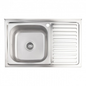 Кухонна мийка Lidz 5080-L 0,8 мм Decor (LIDZ5080LDEC06)