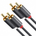 Кабель UGREEN AV104 2RCA to 2RCA Audio Cable, 3 m Black 10519 2 – techzone.com.ua