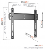 Фіксоване настінне кріплення для телевізора Vogels TVM 5505 Black 2 – techzone.com.ua Фіксоване настінне кріплення для телевізора Vogels TVM 5505 Black 2 – techzone.com.ua
