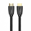 Кабель UGREEN HD118 HDMI to HDMI, 2 m, v2.0 UltraHD 4K-3D Braided Black 40410 2 – techzone.com.ua