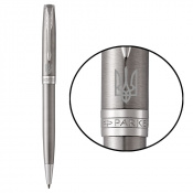 Ручка кулькова Parker SONNET UKRAINE Stainless Steel CT BP Тризуб біл. 84232_T001w 1 – techzone.com.ua
