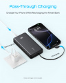 Зовнішній акумулятор (павербанк) Anker PowerCore 20000mAh 22.5W Built-In USB-C Cable Black (A110EH11) 5 – techzone.com.ua