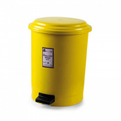 Корзина для мусора с педалью жёлтый пластик Afacan Plastik 30л PK-30 105