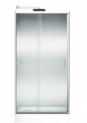 Душові двері в нішу Qtap Taurus CRM201-11.C6 97-108x185 см, скло Clear 6 мм, покриття CalcLess