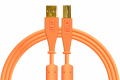 Кабель DJ Tech Tools Chroma Cables USB-A Neon Orange (angled) 1 – techzone.com.ua