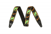 Ремінь гітарний FENDER STRAP 2" NEON MONOGRAMMED GREEN ORANGE