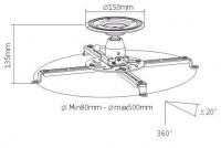Крепление для проектора Sunne PRO300S white 2 – techzone.com.ua Крепление для проектора Sunne PRO300S white 2 – techzone.com.ua