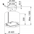 Підвісна кухонна витяжка Franke Smart Suspended FSMS F42 WH MATT (345.0654.932) Білий матовий 2 – techzone.com.ua