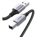 Кабель для принтера UGREEN US369 USB-A 2.0 - USB-B 2.0 Cable Braided, 2m Black 80803 1 – techzone.com.ua