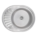 Кухонна мийка Lidz 5745 0,8 мм Satin (LIDZ5745SAT08) 1 – techzone.com.ua