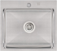 Мийка для кухні інтегрована Lidz Handmade H5045 (LDH5045BRU35383) Brushed Steel 3,0/1,0 мм
