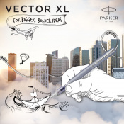Ручка перьевая Parker VECTOR XL Metallic Silver Blue CT FP M 06 112 6 – techzone.com.ua Ручка перьевая Parker VECTOR XL Metallic Silver Blue CT FP M 06 112 6 – techzone.com.ua