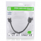 Перехідник UGREEN Mini HDMI Male to HDMI Female Adapter Cable, 22 cm Black 20137 3 – techzone.com.ua
