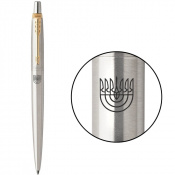 Ручка кулькова Parker JOTTER Stainless Steel GT BP Тризуб Менора 16032_T052b 1 – techzone.com.ua