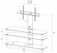 Стійка для ТВ Sonorous NEO 1303-B-SLV 2 – techzone.com.ua Стійка для ТВ Sonorous NEO 1303-B-SLV 2 – techzone.com.ua