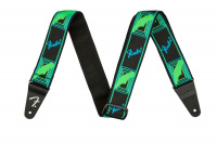 Ремінь гітарний FENDER STRAP 2" NEON MONOGRAMMED GREEN BLUE