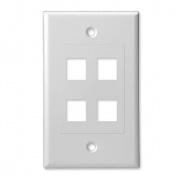 Мультимедиа розетка SCP 204D-WT 4 PORT DECORATOR STYLE WALL PLATE INSERT - WHITE