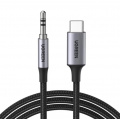Кабель UGREEN CM450 3.5 mm Male to USB Type-C Audio Cable Braided with Chip, 1 m Black 20192 1 – techzone.com.ua