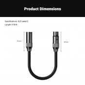 Кабель Fosi Audio XLR 0.3m (пара) 7 – techzone.com.ua