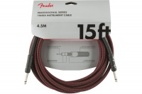 FENDER CABLE PROFESSIONAL SERIES 15' RED TWEED Кабель інструментальний 1 – techzone.com.ua
