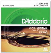 D'ADDARIO EZ890 85/15 BRONZE SUPER LIGHT (09-45)