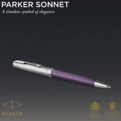 Ручка кулькова Parker SONNET Essentials Metal & Violet Lacquer CT BP 83 432 4 – techzone.com.ua Ручка кулькова Parker SONNET Essentials Metal & Violet Lacquer CT BP 83 432 4 – techzone.com.ua