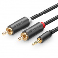 Кабель UGREEN AV102 3.5 mm to 2RCA Audio Cable, 1 m Gray 10772 1 – techzone.com.ua