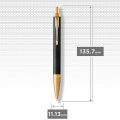 Набор Parker IM Premium Black GT BP (шариковая ручка + блокнот Parker) 3 – techzone.com.ua