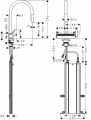 HANSGROHE AQUNO SELECT M81 змiшувач для кухнi, одноважiльний 170, з витяжним виливом, 3jet, sBox, нержавiюча сталь 73831800 3 – techzone.com.ua