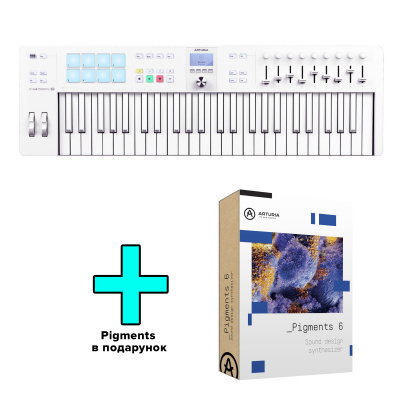 MIDI-клавіатура Arturia KeyLab Essential 49 mk3 Alpine White Special Edition + Arturia Pigments – techzone.com.ua