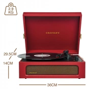 Програвач вінілових платівок Crosley Voyager Burgundy (CR8017B-BU) 8 – techzone.com.ua